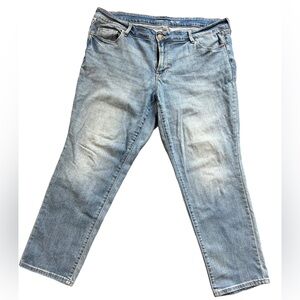 Old Navy Classic Blue Straight Leg Jeans Plus Sized Stretchy Jeans